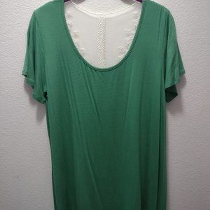 Lightweight Simple Top, Lace back panel